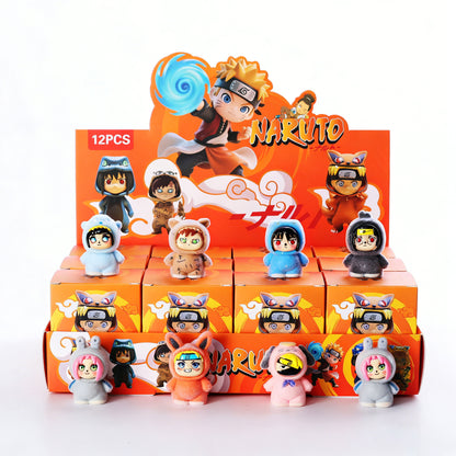 Demon Hunter Cartoon Character Flocked Vinyl Figure Collectible Toy Blind Box Surprise Trendy Desk Decor