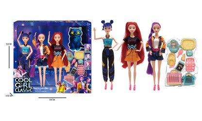 Kpop Demon Hunters Dolls Set Rumi Mira & Zoey Vinyl Figures Collectible Toy