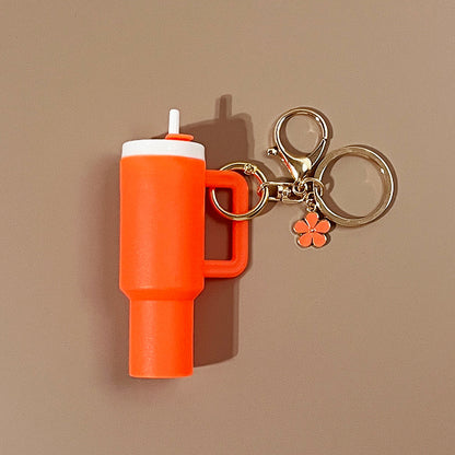 Mini Tumbler Bag Charm Keychain – Colorful Plastic Cup Charm Accessory