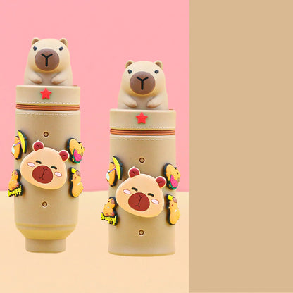 Cartoon Character Silicone Pencil Case & Desk Organizer for Kids and Students