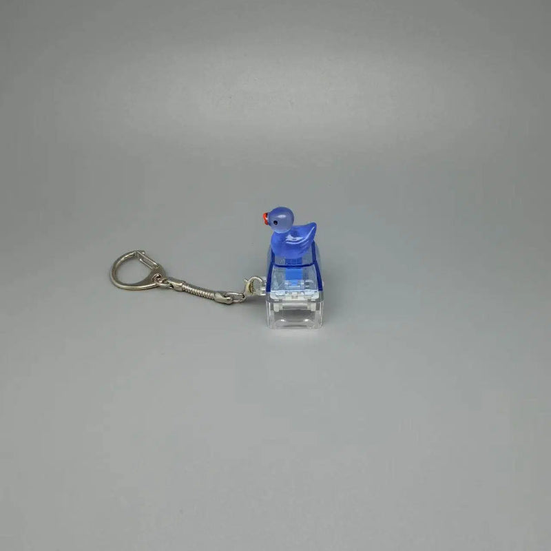 Cute Duck Fidget Clicker Keychain Keyboard Stress Relief Bag Charm