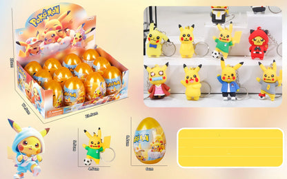 Surprise Egg Silicone Key Chain Blind Box Cute Cartoon Character Pendant