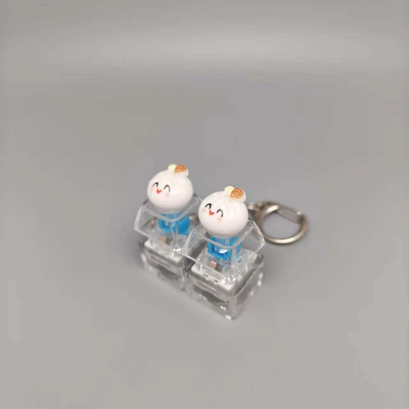 Mini Dumpling Fidget Charm Keychain Pop Fun Stress Sensory Toy Relief Accessory