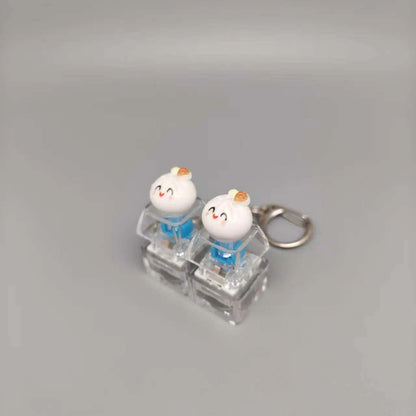 Mini Dumpling Fidget Charm Keychain Pop Fun Stress Sensory Toy Relief Accessory