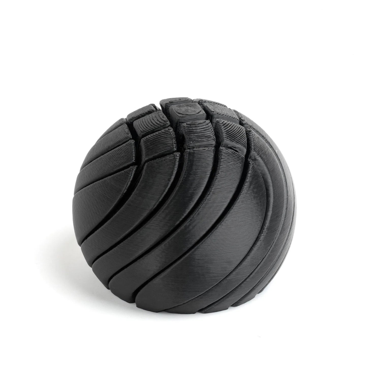 3D Printed Transforming Fidget Ball – Spiral Sensory Desk Toy & Puzzle Stress Relief Gift