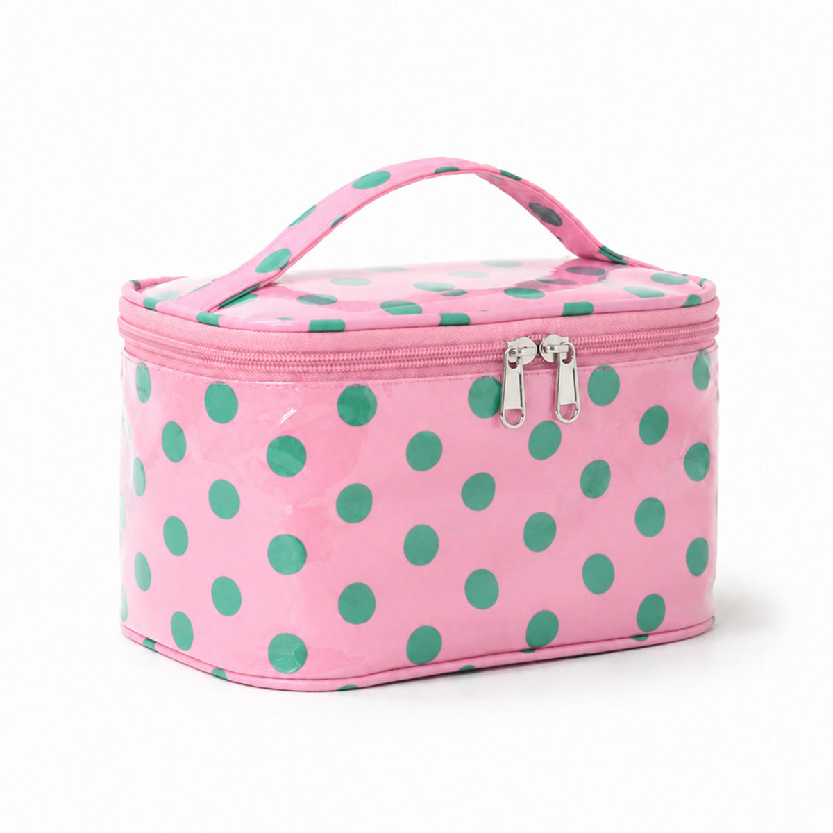 PVC Polka Dot Waterproof Clear Cosmetic Bag Makeup Travel Toiletry Organizer Carry Pouch