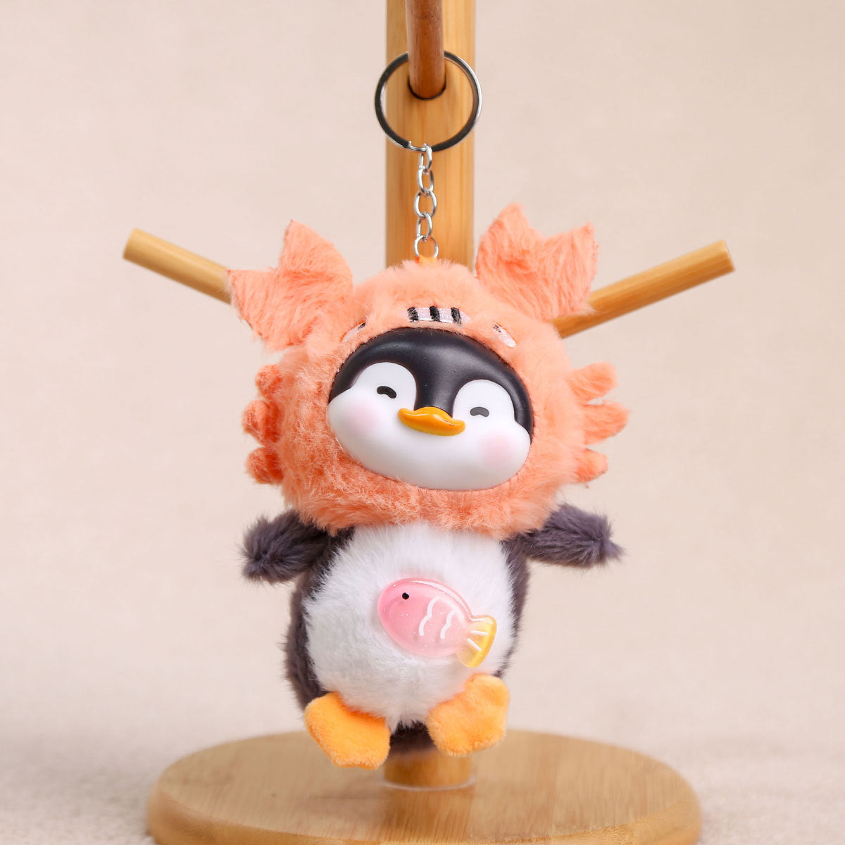 Cartoon Plush Key Chain Vinyl Plush Rabbit Bag Charm Collectible Doll