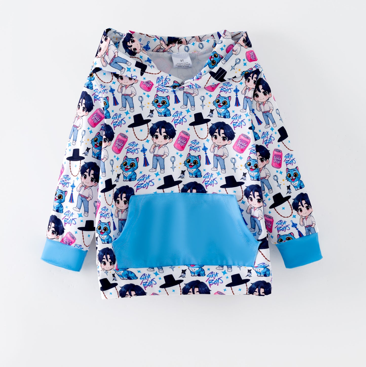 Boys Fall Kpop Demon Hunters Pocket Milk Silk Hoodies