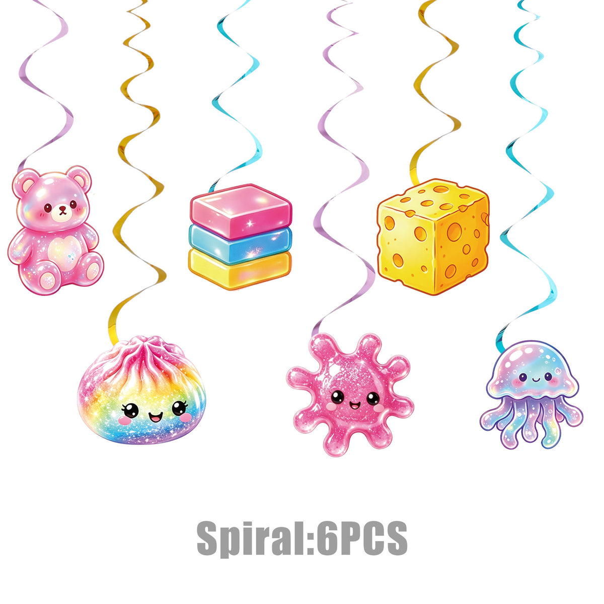 Kawaii Squishy Toy Themed Birthday Party Supplies – Cute Cartoon Paper Plates, Cups, Napkins, Tablecloth & Decorations