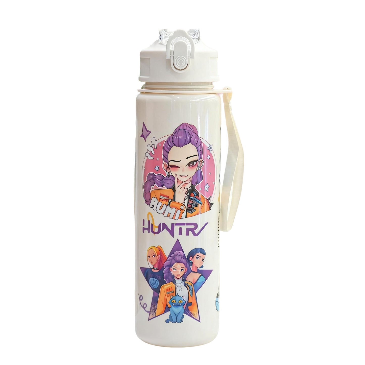 K-POP Demon Hunter Children’s Straw Water Cup Portable Plastic Drinking Bottle 24Oz