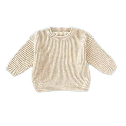 Personalized Name Knit Sweater for Babies & Kids – Custom Yarn Embroidery with Optional Crochet Decorations