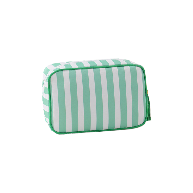 Striped Cosmetic Bag – Simple & Fresh Travel Makeup and Toiletry Pouch