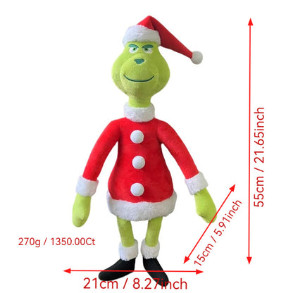 2025 Christmas Grinch Plush Toy – Green Monster Stuffed Doll Cartoon Character Gift for Kids