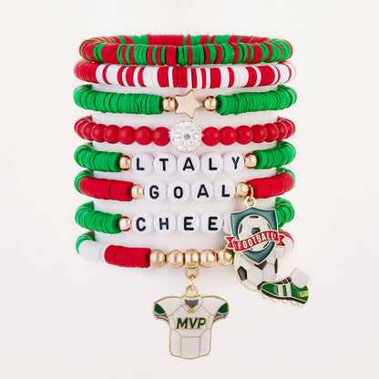 World Cup 2026 Country-Themed Bracelet Set Soccer Fan Jewelry Gift