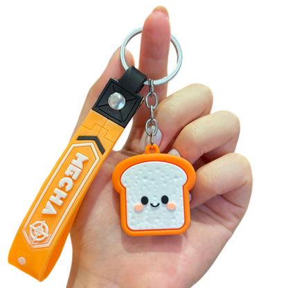 Food & Dessert Butter, Cheese & Bao Bun Keychains Silicone Bag Charms & Accessories