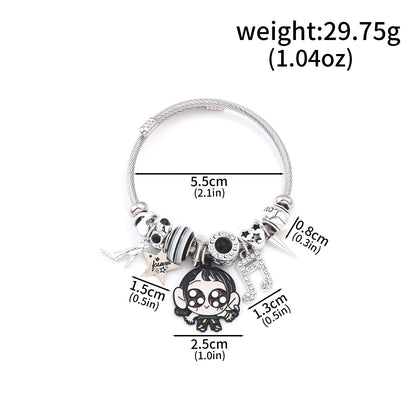 K-Pop Demon Hunters Bracelet Set Mixed Metal Braided Cord & Colorful Seed Bead Bracelets