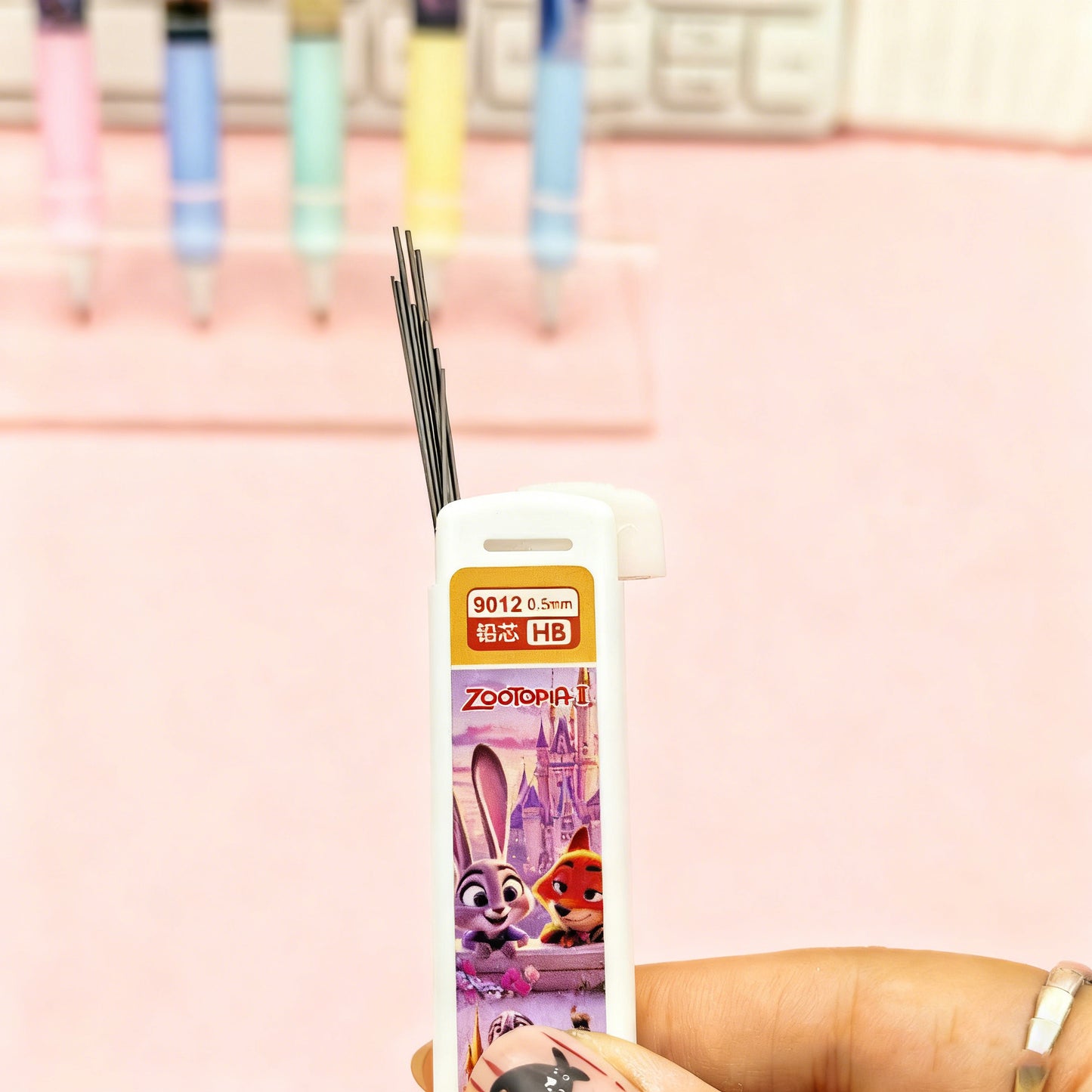 Zootopia 2 Cartoon Mechanical Pencil Set with Lead Refills No-Sharpen Click-Action Design