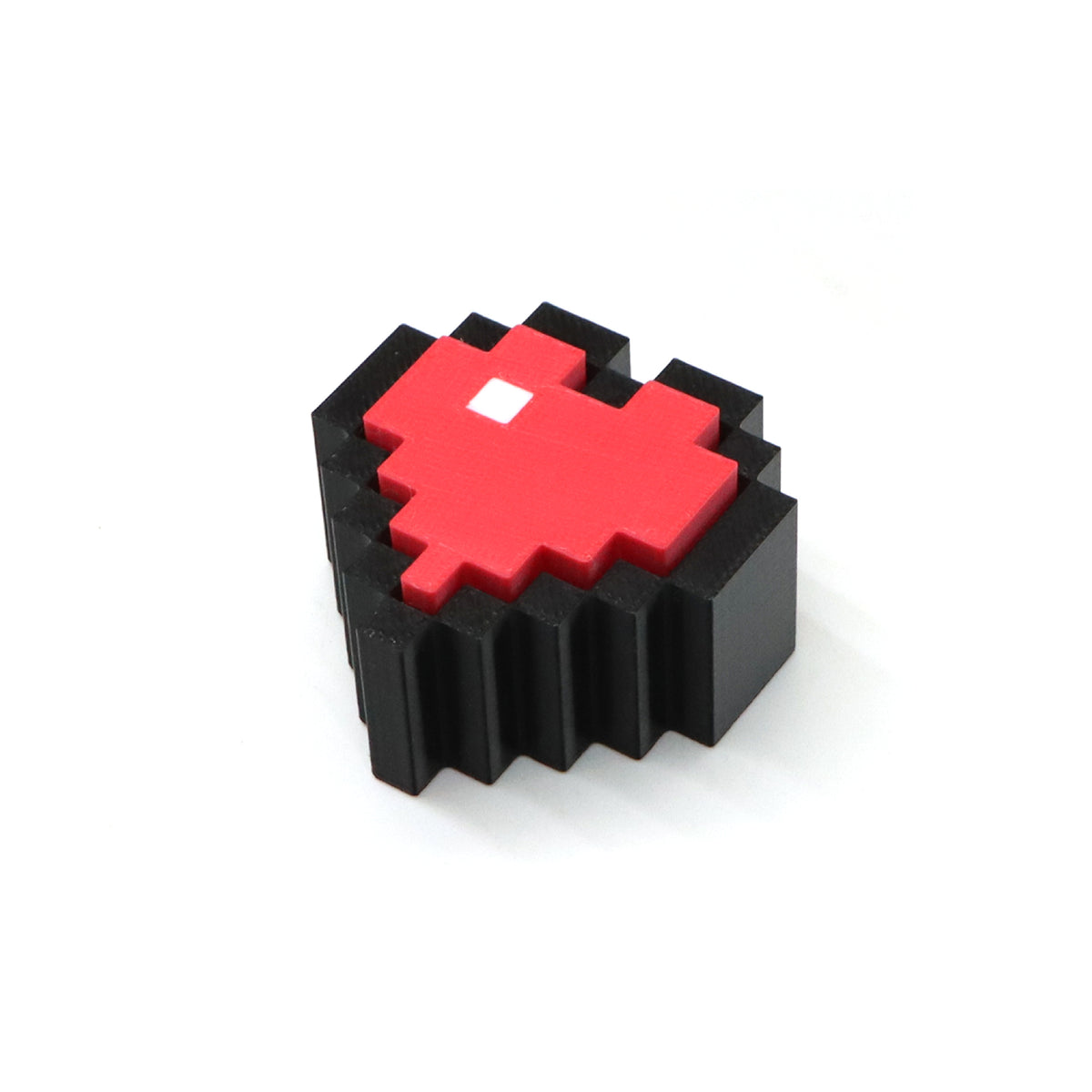 3D Printed Pixel Block Fidget Clicker Keychain – Mechanical Keyboard Feel Push Button Toy & Bag Charm
