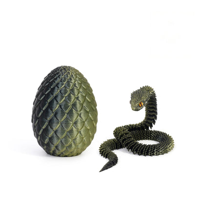 3D Printed Dragon Egg Fidget Toy with Articulated Dragon – Colorful Sensory Stress Relief Toy & Collectible Gift