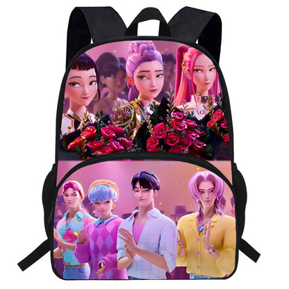 K-Pop Demon Hunters Printed Backpack Cartoon Student School Bag Anime Merch Kids
