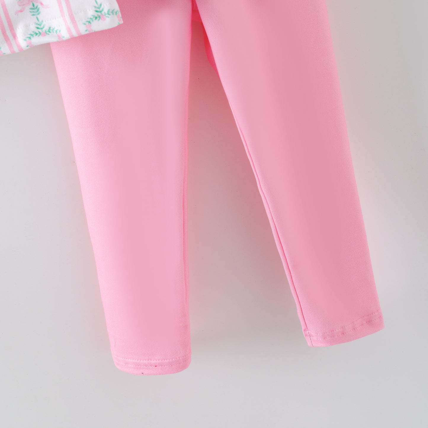 2026 Spring Pink Floral Ruffled Pant Set