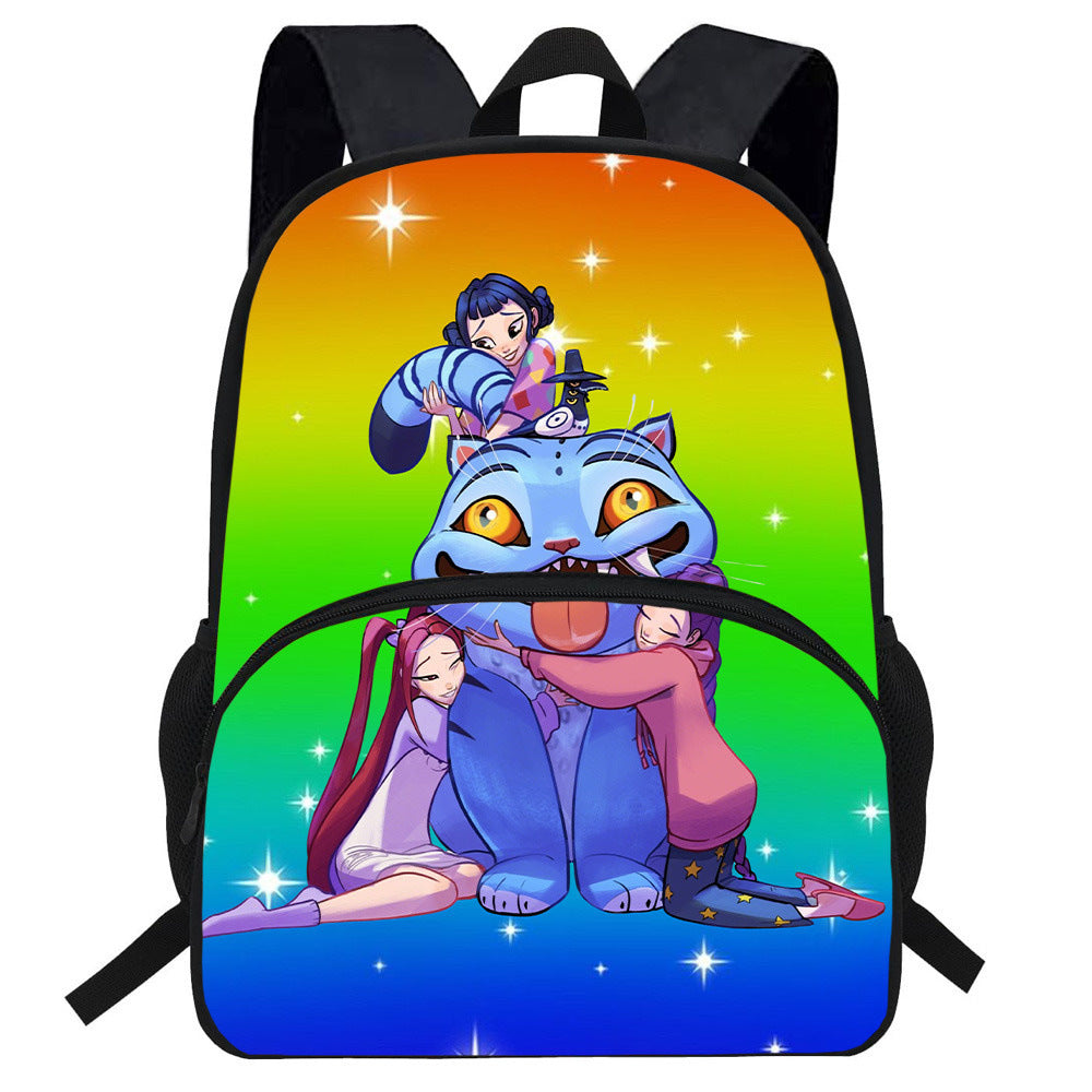 K-Pop Demon Hunters Printed Backpack Cartoon Student School Bag Anime Merch Kids