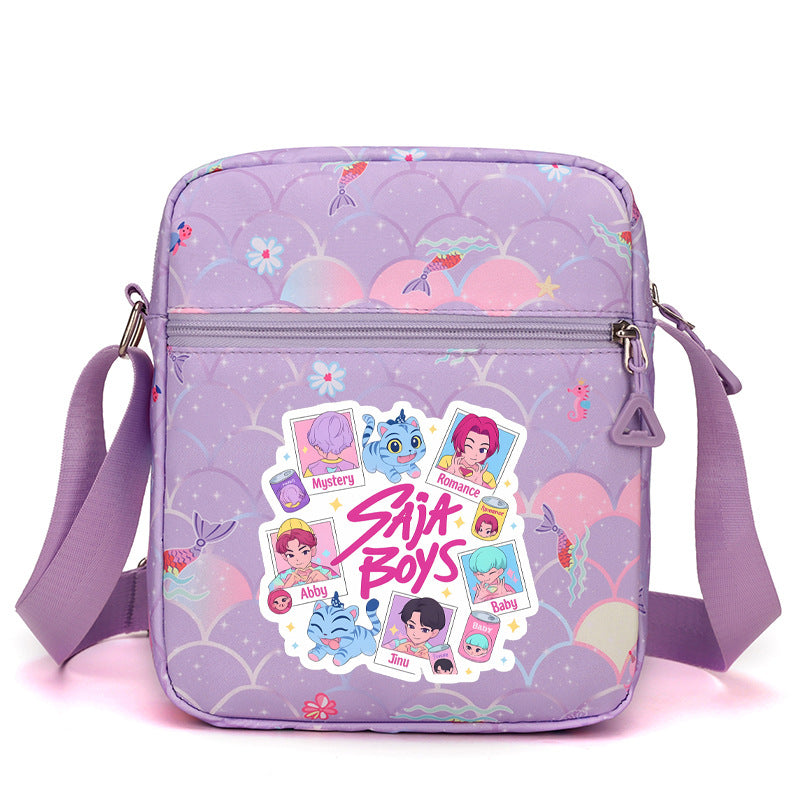 K-Pop Demon Hunters Saja Boys Print Shoulder Bag Crossbody Tote Messenger Bag