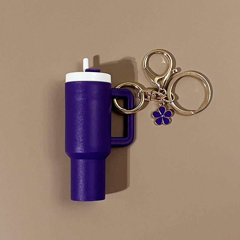 Mini Tumbler Bag Charm Keychain – Colorful Plastic Cup Charm Accessory