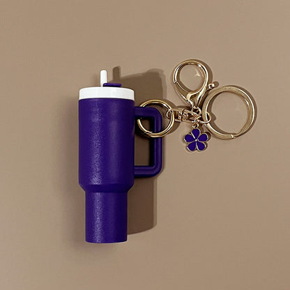 Mini Tumbler Bag Charm Keychain – Colorful Plastic Cup Charm Accessory