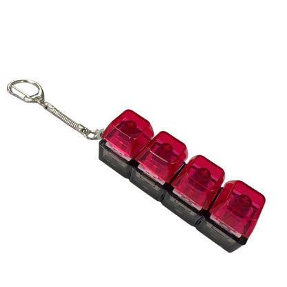 Transparent Click Button Fidget Keychain Stress Relief Multiple Colors