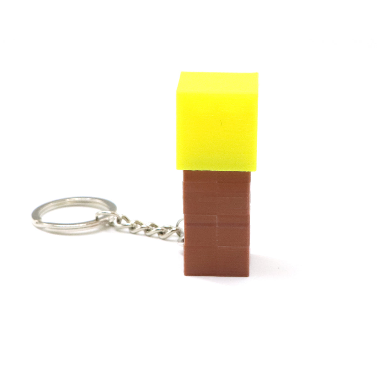 3D Printed Pixel Block Fidget Clicker Keychain – Mechanical Keyboard Feel Push Button Toy & Bag Charm