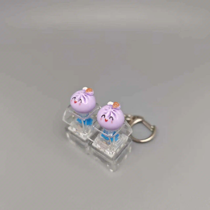 Mini Dumpling Fidget Charm Keychain Pop Fun Stress Sensory Toy Relief Accessory
