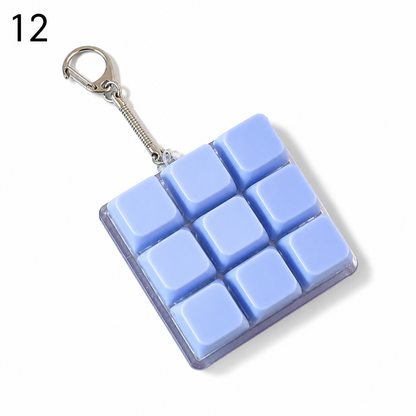 Trending 9-Key Fidget Click Button Fidget Keychain Stress Relief Multiple Colors
