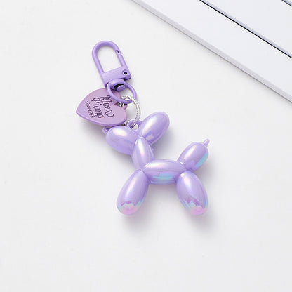 Colorful Resin Balloon Dog Bag Charm Keychain Trendy Acrylic Style Accessory for Bags, Keys & Gifts