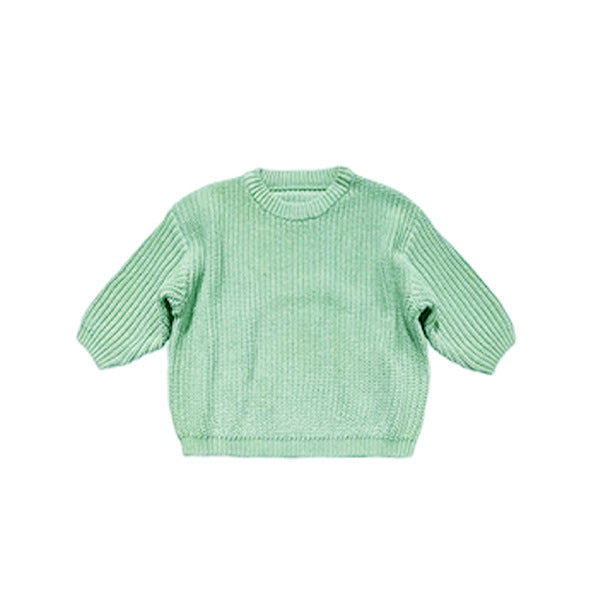 Personalized Name Knit Sweater for Babies & Kids – Custom Yarn Embroidery with Optional Crochet Decorations