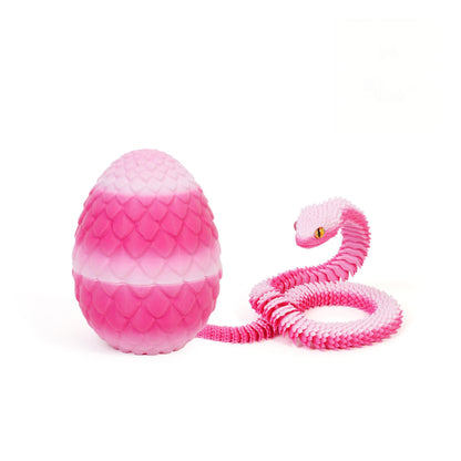 3D Printed Dragon Egg Fidget Toy with Articulated Dragon – Colorful Sensory Stress Relief Toy & Collectible Gift