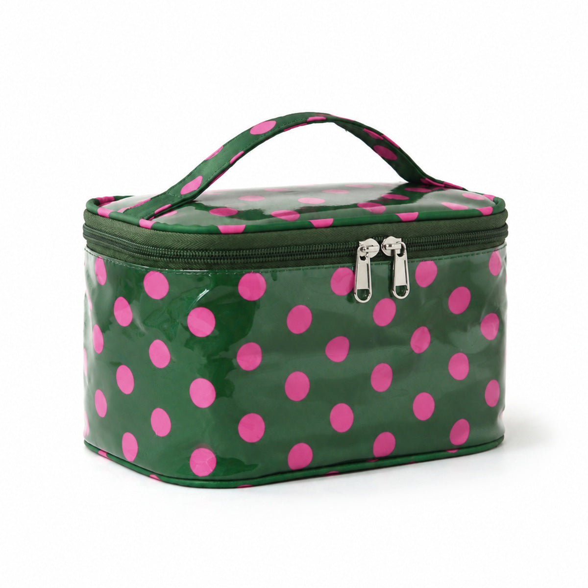 PVC Polka Dot Waterproof Clear Cosmetic Bag Makeup Travel Toiletry Organizer Carry Pouch