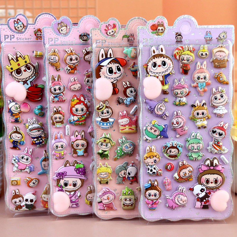 3D Puffy Kids Cartoon Layered DIY Anime Movie Merchandise Stickers