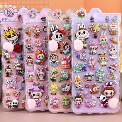 3D Puffy Kids Cartoon Layered DIY Anime Movie Merchandise Stickers