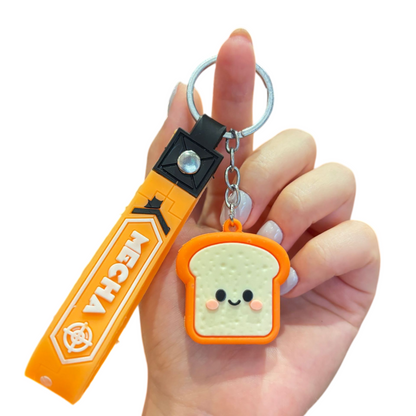 Food & Dessert Butter, Cheese & Bao Bun Keychains Silicone Bag Charms & Accessories