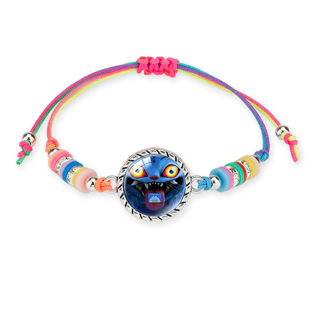 KPOP Demon Hunter Colorful Beaded Bracelet – Boho Adjustable Polymer Clay Charm Bracelet