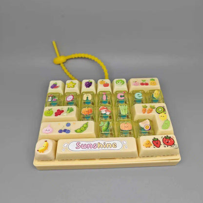 Fidget Decompression Keyboard Stress Relief Toy Colorful Keycap Sensory Charm