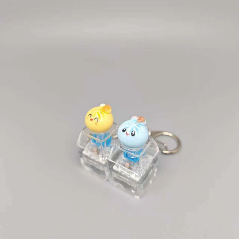 Mini Dumpling Fidget Charm Keychain Pop Fun Stress Sensory Toy Relief Accessory