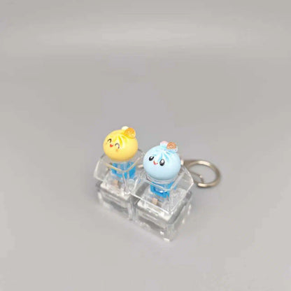 Mini Dumpling Fidget Charm Keychain Pop Fun Stress Sensory Toy Relief Accessory