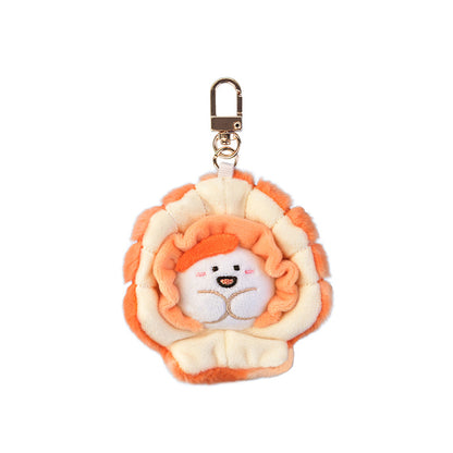 Cartoon Seafood Plush Keychain Sea Animal Stuffed Bag Charm Pendant  Keyring Accessory
