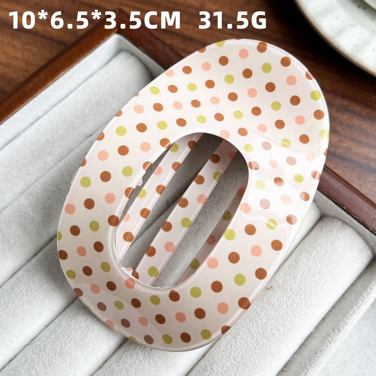 Bone-Shaped Acetate-Look Hair Claw Clip – Patterned Hair Clip