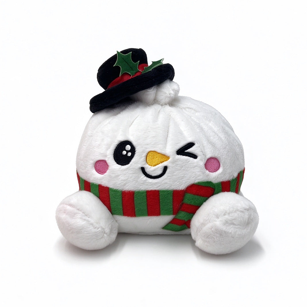 Christmas Bao Bun Plush Toys – Cute Holiday Dumpling Characters, Plush Only or with Bamboo Steamer Gift Box