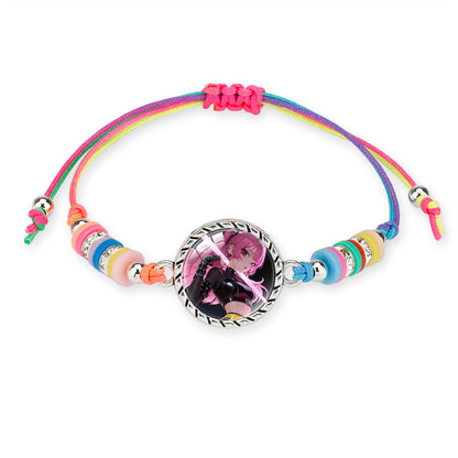 KPOP Demon Hunter Colorful Beaded Bracelet – Boho Adjustable Polymer Clay Charm Bracelet