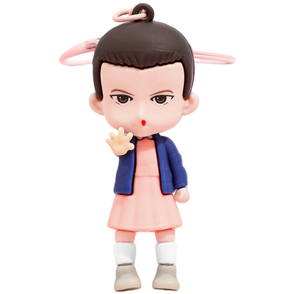 Stranger Things Supernatural TV-Inspired Retro Sci-Fi Character Silicone Keychain