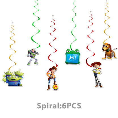 Cartoon Woody Buzz Series Birthday Party Supplies Themed Tableware and Decorations